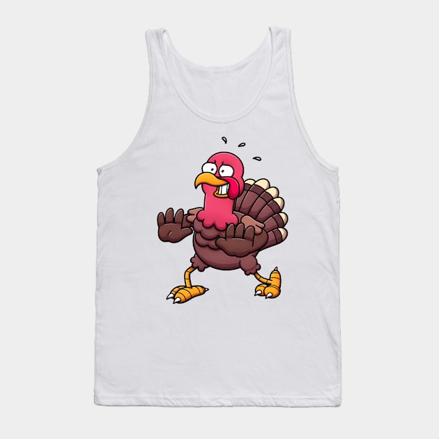 Nervous Turkey Tank Top by TheMaskedTooner